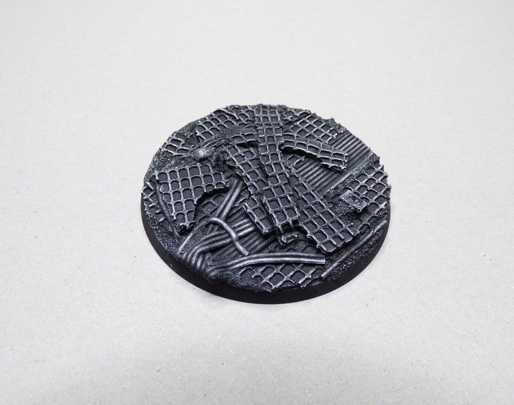 60mm ROUND RESIN BASE - RUSTY GRATES - WARHAMMER 40K
