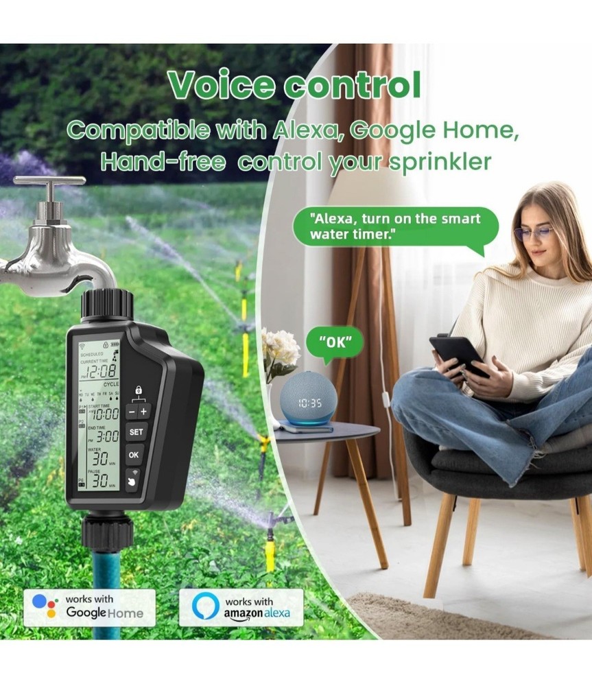 Smart WiFi Watering Timer, Automatic Sprinkler, Sprinkler, Programmable