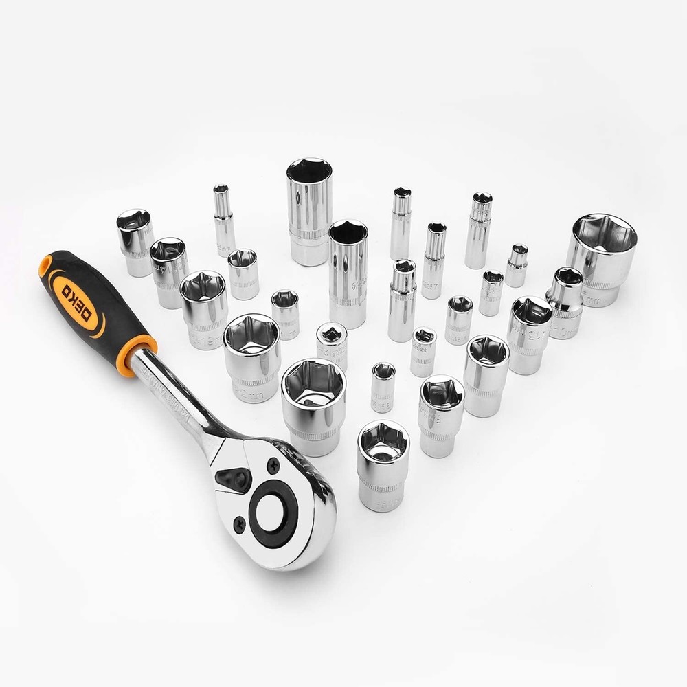 258 Piece Tool Kit with Rolling Tool Box Socket Wrench Hand Tool Set
