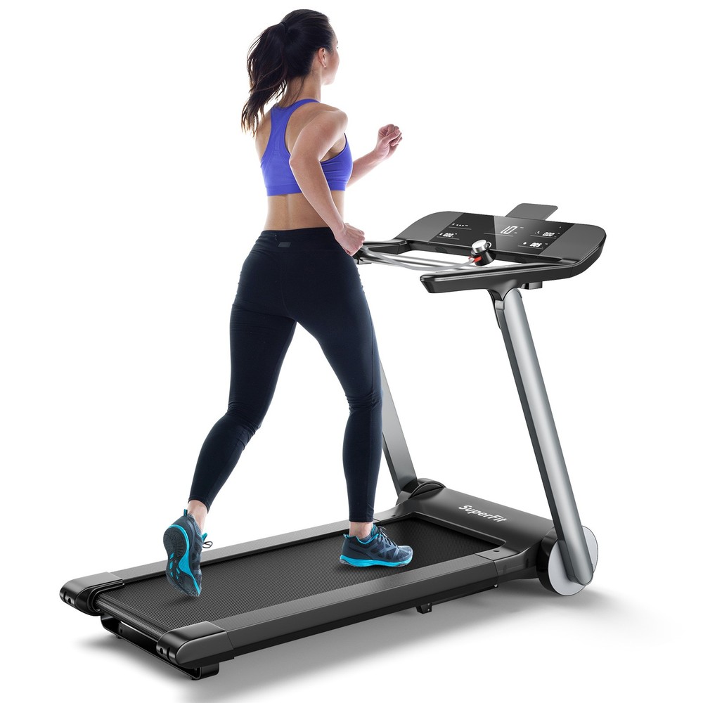 Superfit Electric Jogging Machine Folding Treadmill Bluetooth10 Preset Programs