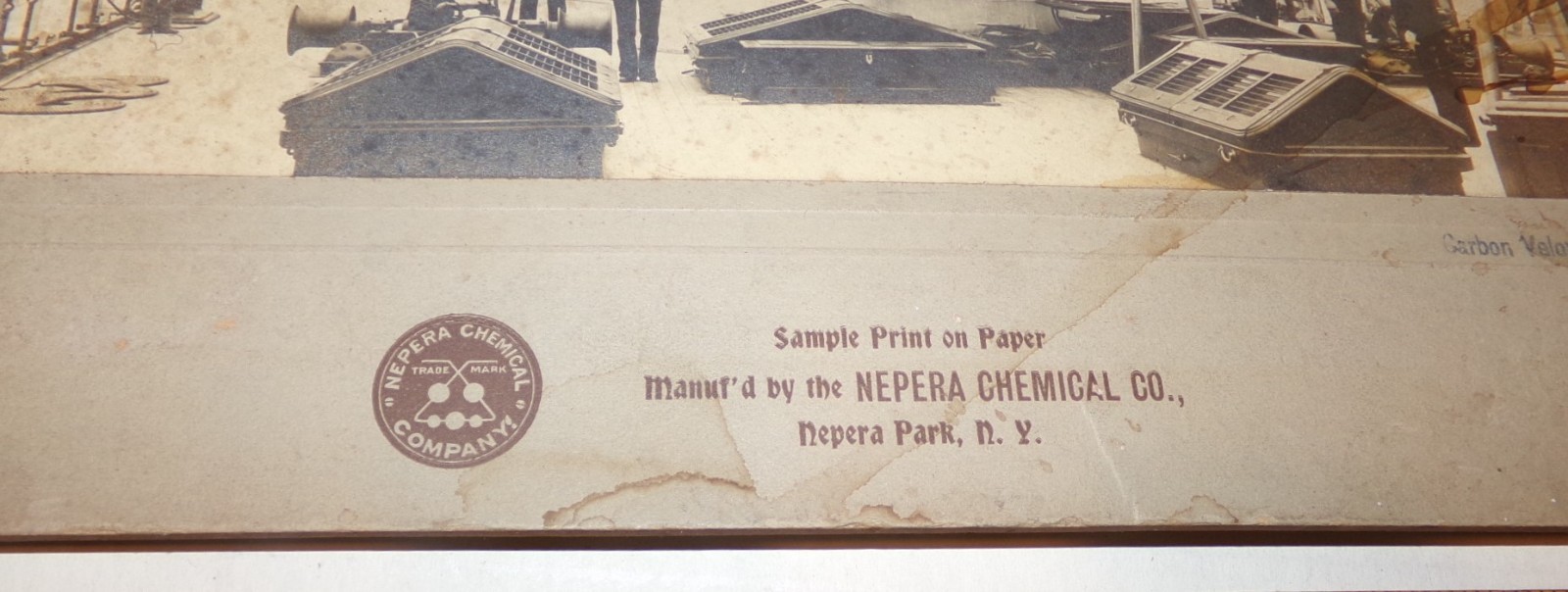 Militaria Battleship Spanish-Amer War 1898 Cabinet Card Photo Velox Chemical Co