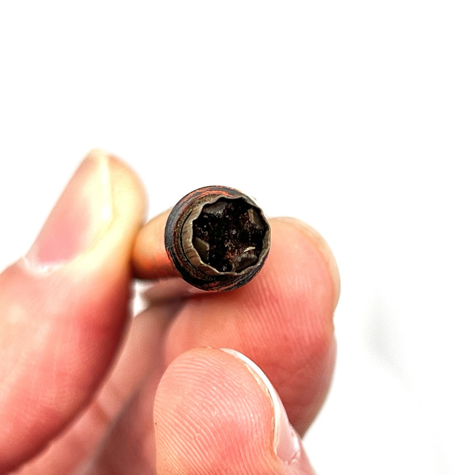 VTG Mabie Todd Fyne Poynt Orange Wood Grain Gold Trim 5-1/16" Twist Pencil