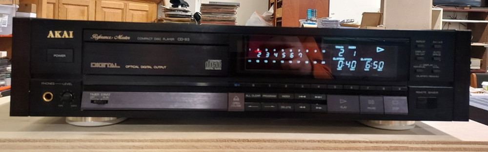 AKAI CD-93 B Reference Master CD Player 1 Owner Professionally Serviced Restored