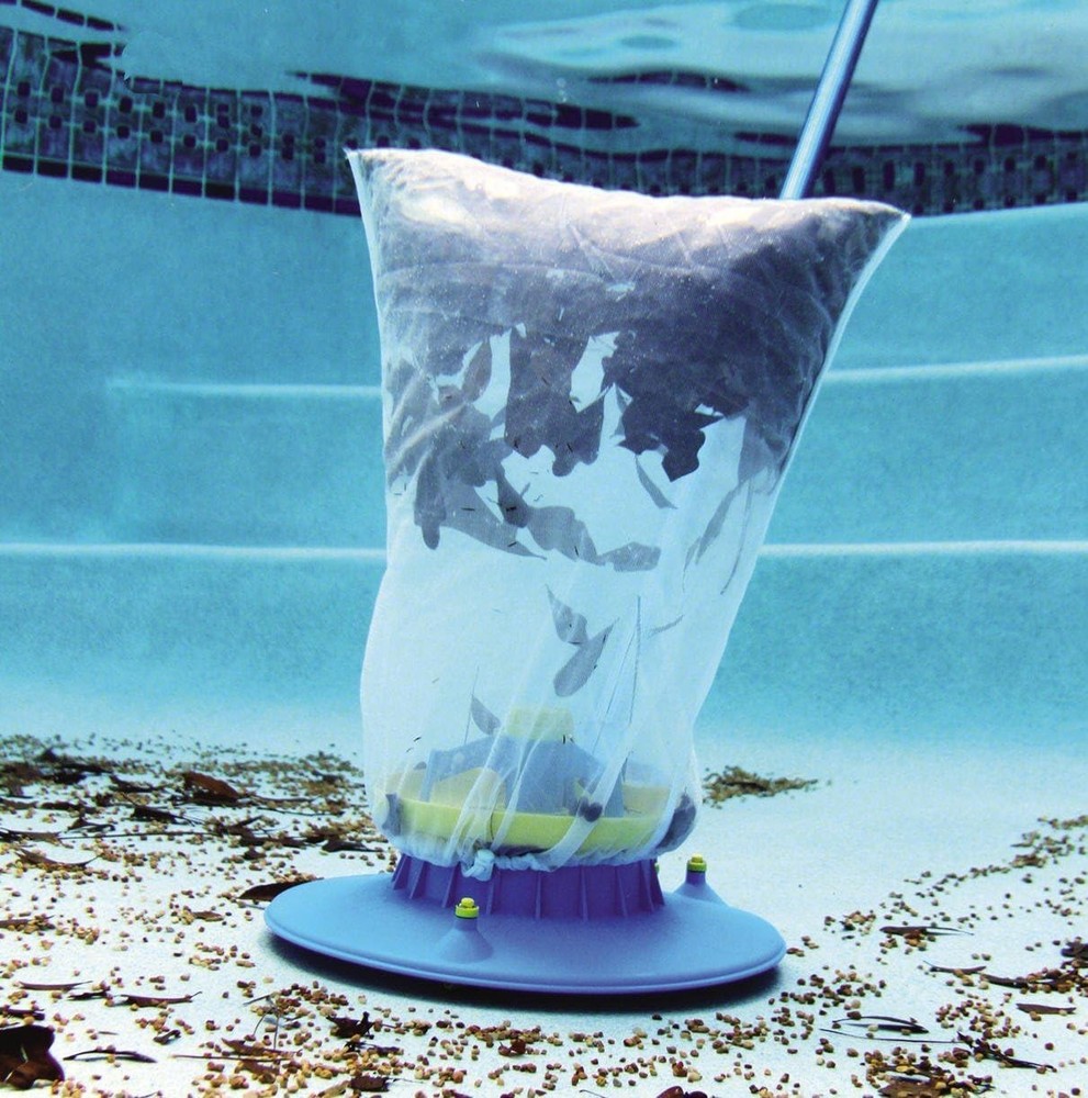 Durable Pull & Lock Mesh Bag for Efficient Pool Leaf Cleaning - 1