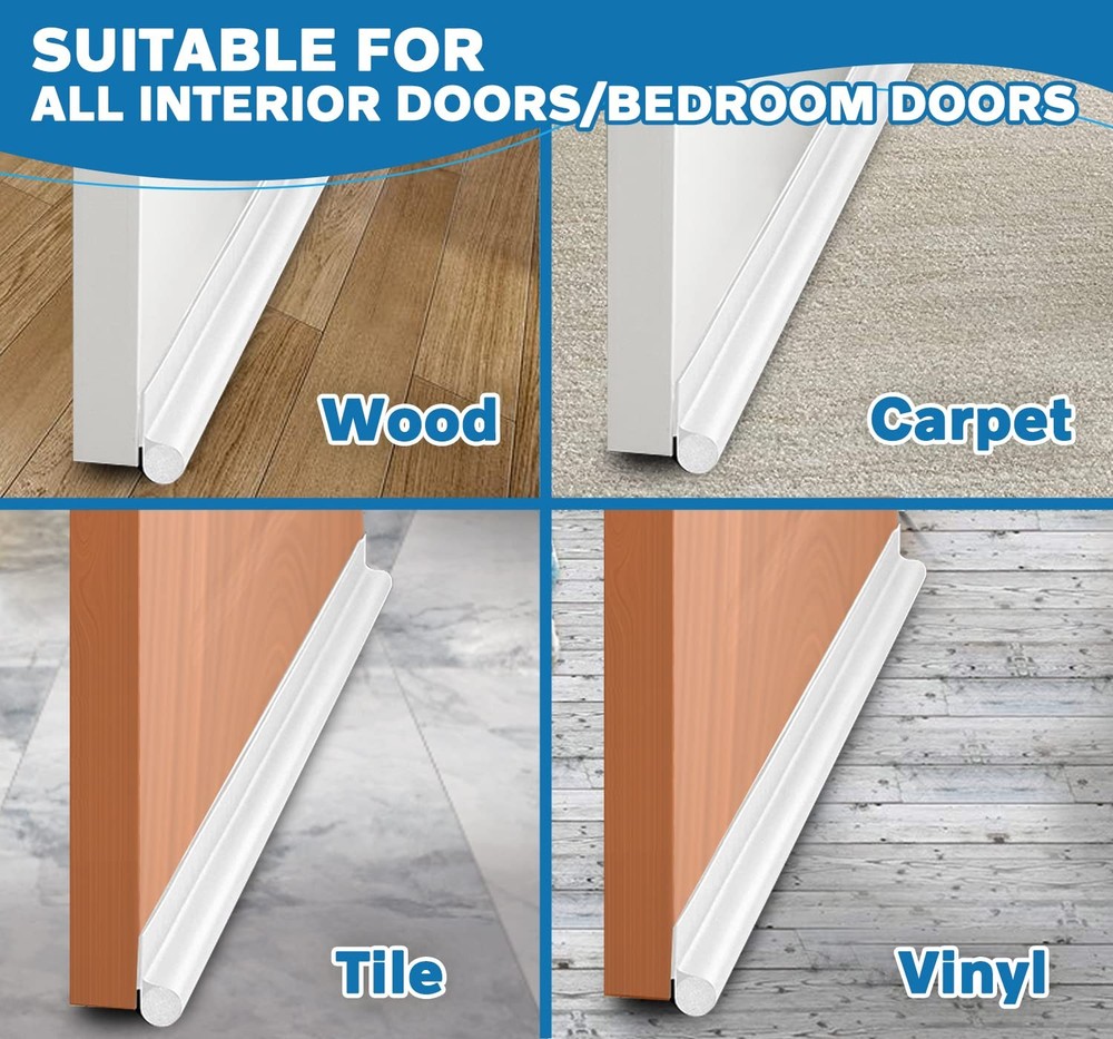 MAXTID Under Door Draft Stoppers 36 Inch White 36", Off