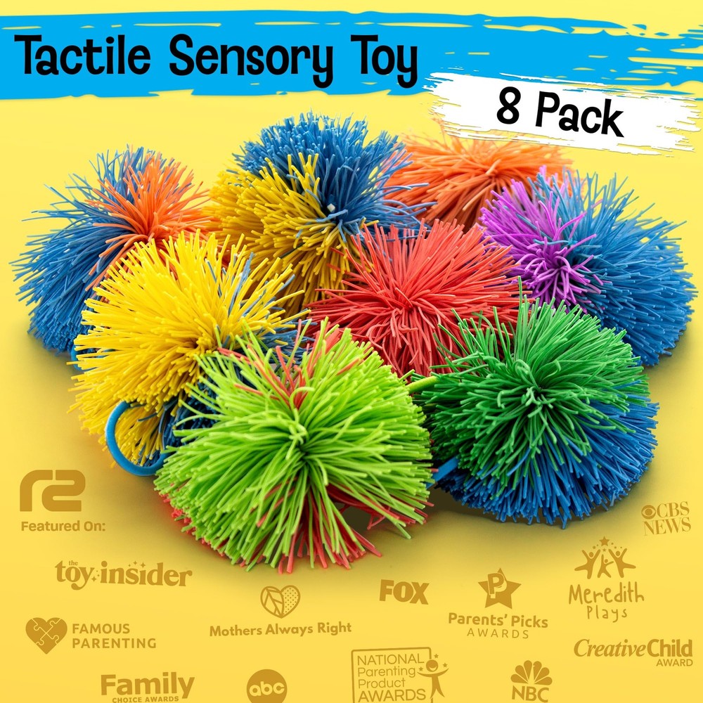 Easter Basket Stuffers - Stringy Balls & Sensory Toys 8 Pack - Easter Egg Fil...