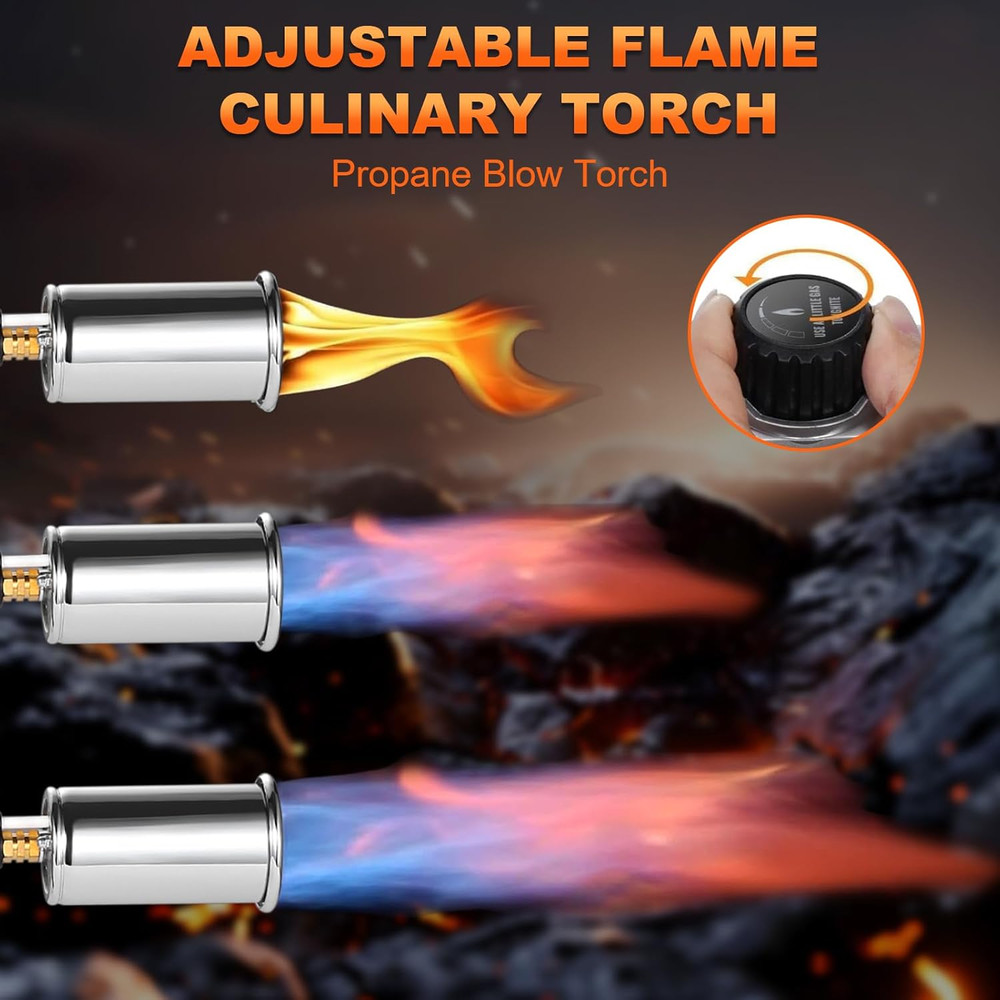 Powerful Propane Torch Gun, Adjustable Flame Thrower with Detachable Design for