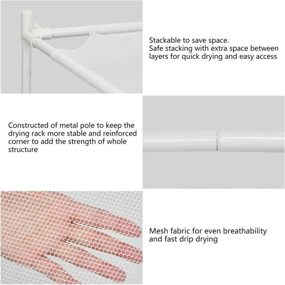 Clothes Drying Rack, 2 Tier Flat Sweater Drying Rack