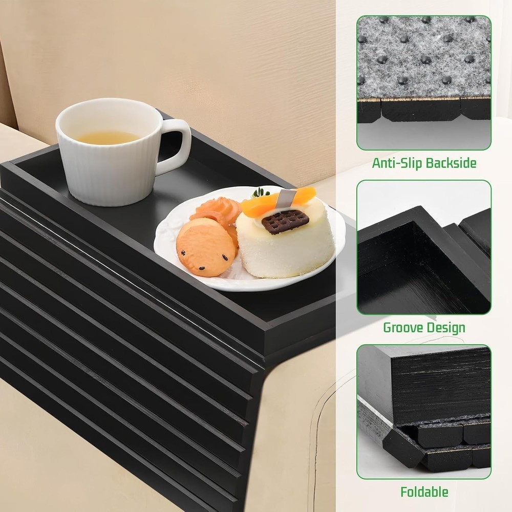 Couch Armrest Table Bamboo Couch Cup Holder Couch Cup Holder Tray Sofa Arm Tray