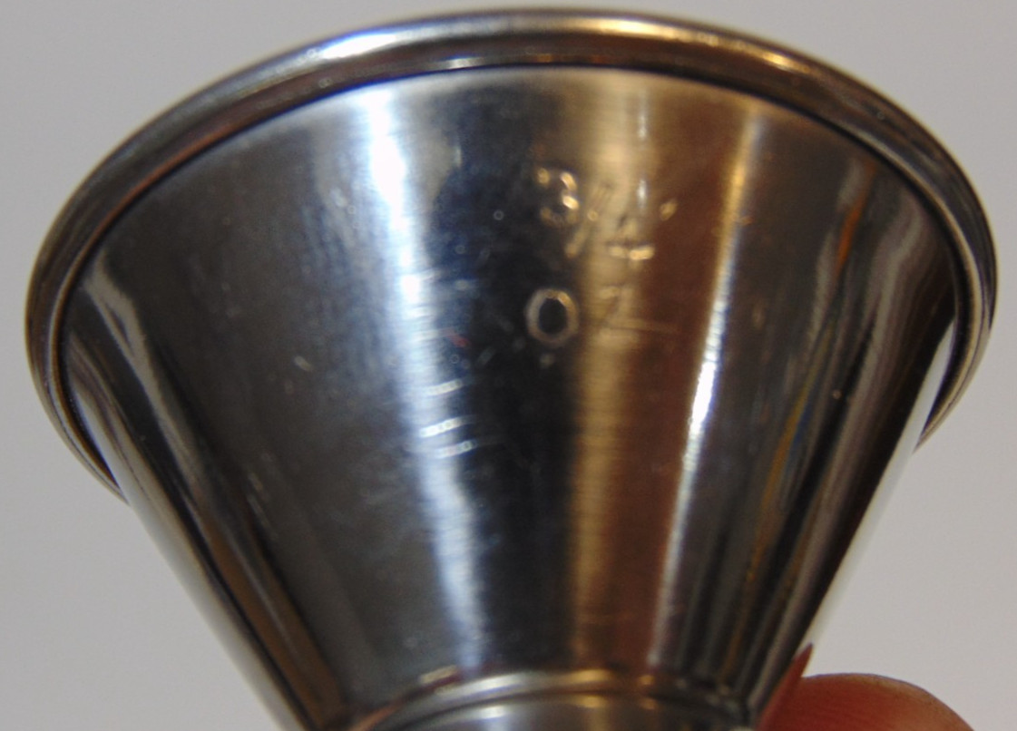 Cocktail Jigger 3/4oz & 1.25oz Double Sided Bar Shot Measure Stainless Steel NEW