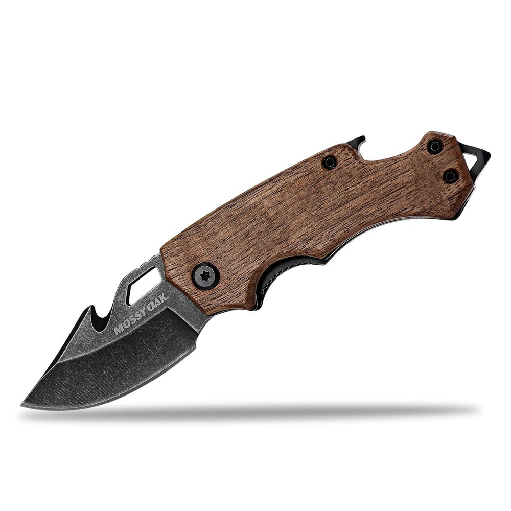 Mossy Oak Mini Folding Pocket Knife Multitool Bottle Drop Point Blade EDC Opener