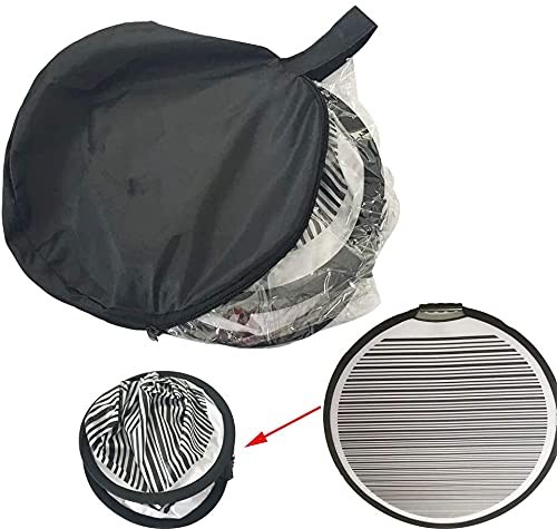 80cm Circular Striped Flexible Foldable PDR Lined Light Reflector Board Dent ...