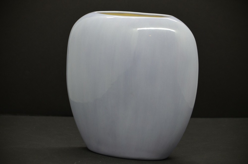 Vintage Handcrafted Vase Lavender Initialed ML 84