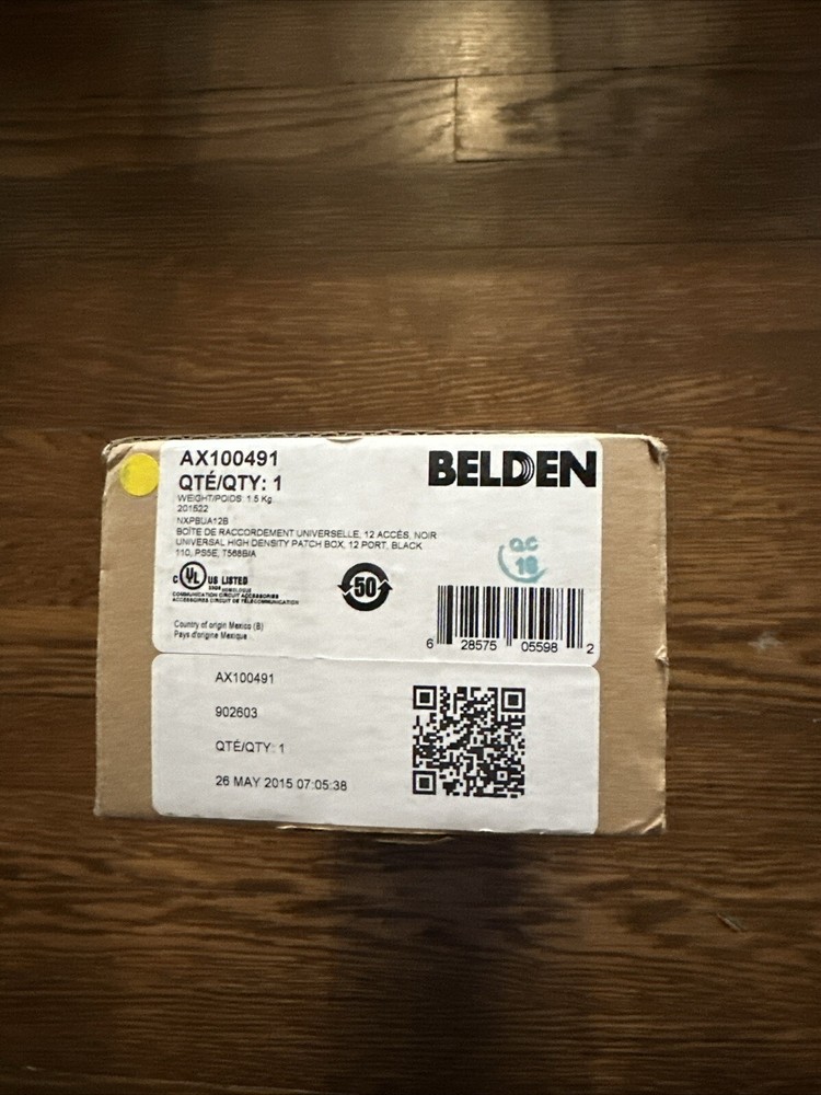 BELDEN AX100491 WALL MOUNT PATCH PANEL (BRAND NEW)