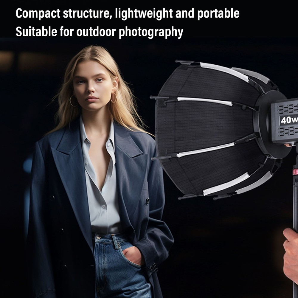 Portable Octagonal Softbox With Grid For Mount Fill Light GIPV