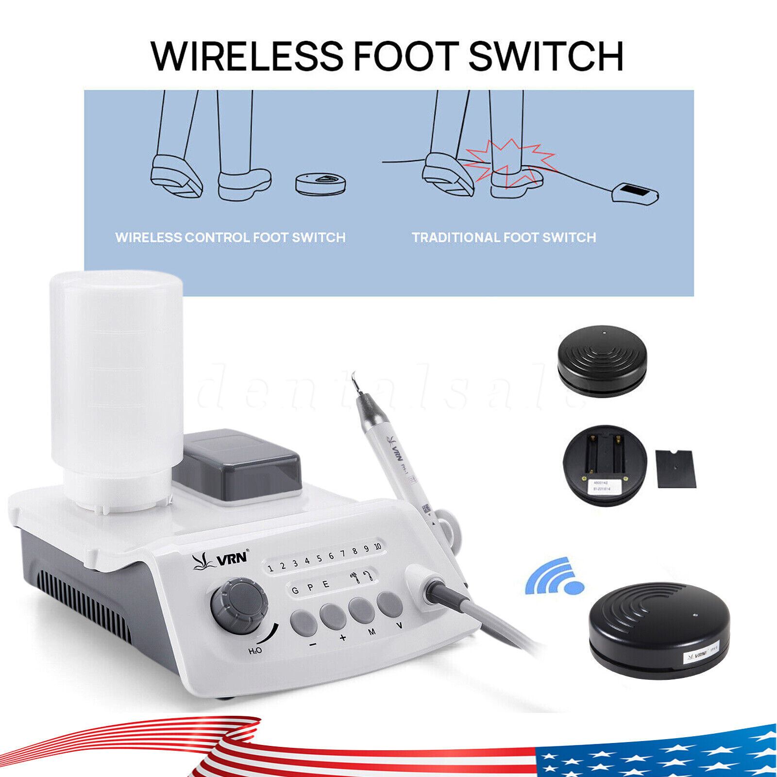 LED Dental Ultrasonic Piezo Scaler Handpiece Bottles Fit EMS Cavitron Woodpecker