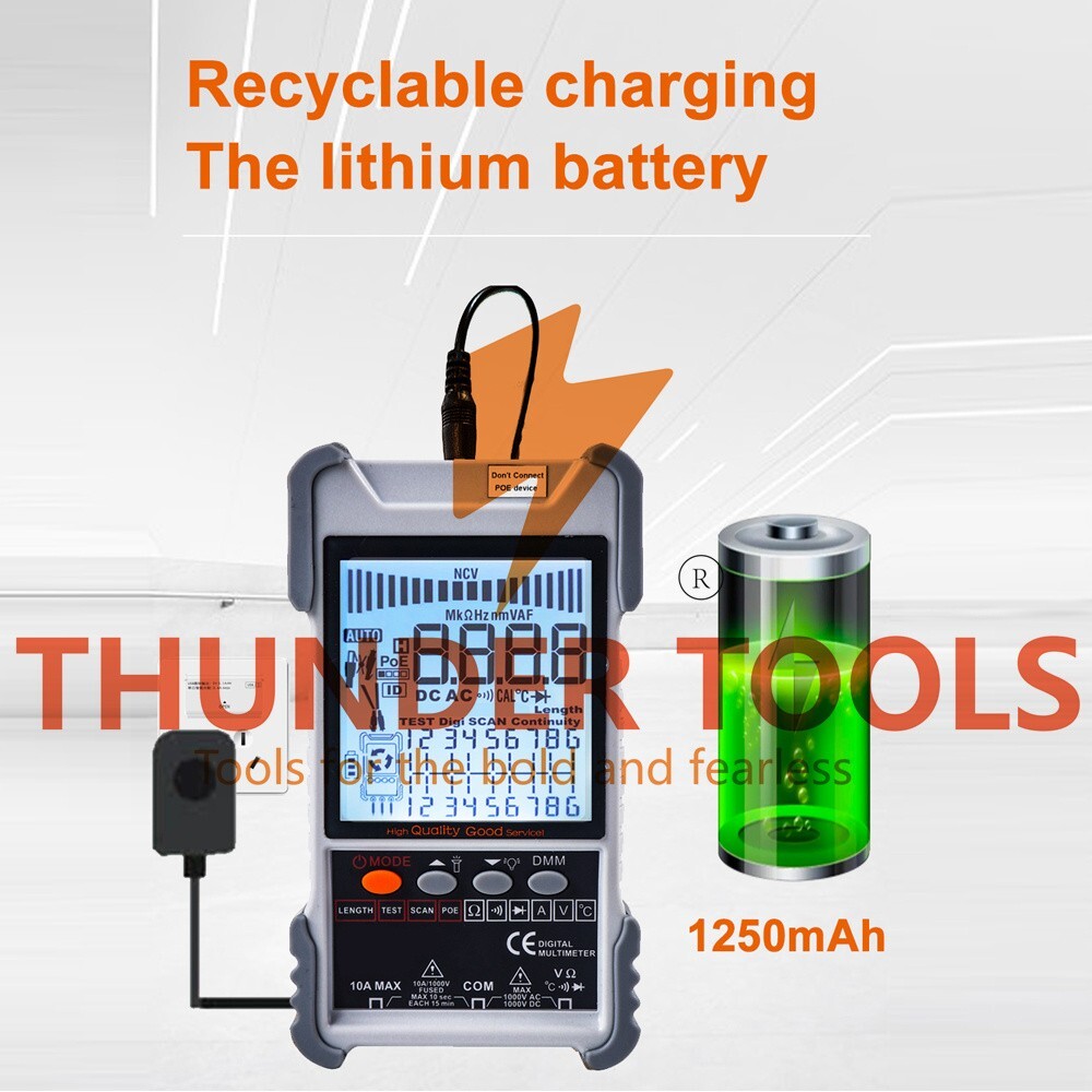 Thunder Tools KKMoon KKM618 Handheld Portable Cable Tester with LCD