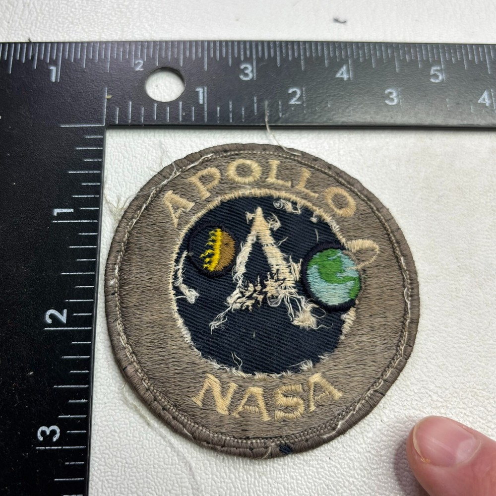 USED & VERY ROUGH / DISTRESSED! NASA APOLLO Moon Lunar Program Patch 55KD