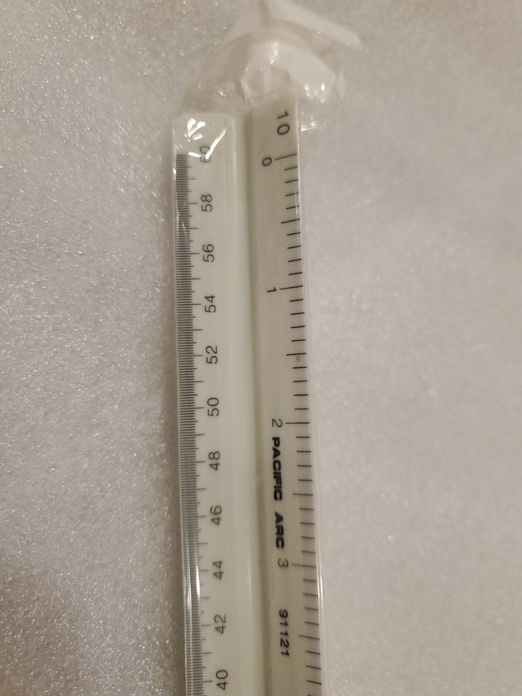 Pacific Arc 91121.12"Engineer Triangular Scale.Fully divided: 10, 20, 30, 40, 50