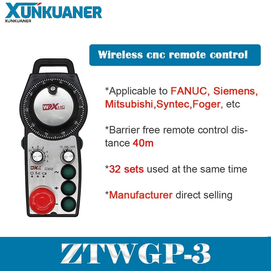 CNC 6 Axis Wireless Handwheel Manual Pulse Generator MPG Controller + Receiver