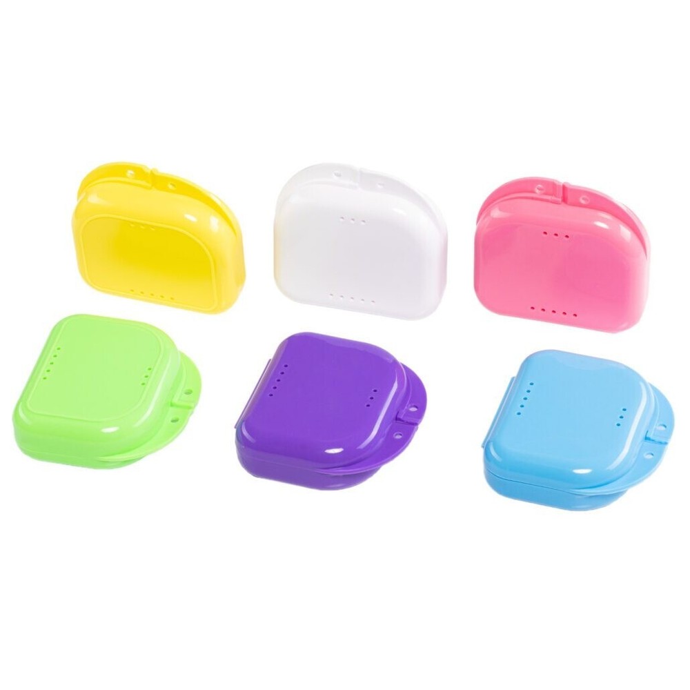 12-Pack Assorted Dental Retainer & Denture Boxes – Mouthguard Storage Containers