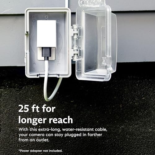 SimpliSafe 25 ft Power Cable for Outdoor Security Camera