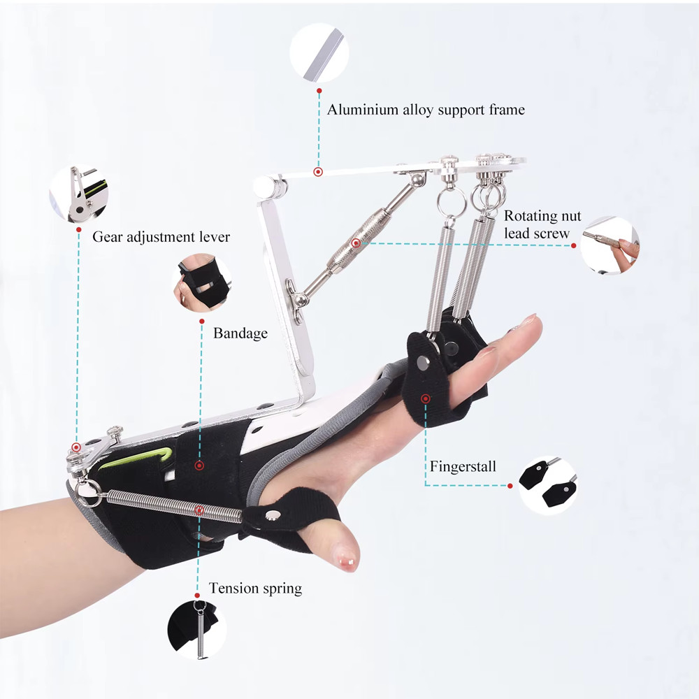 Universal Hand Finger Wrist Exercise Device - Adjustable L-R Therapy Exerciser