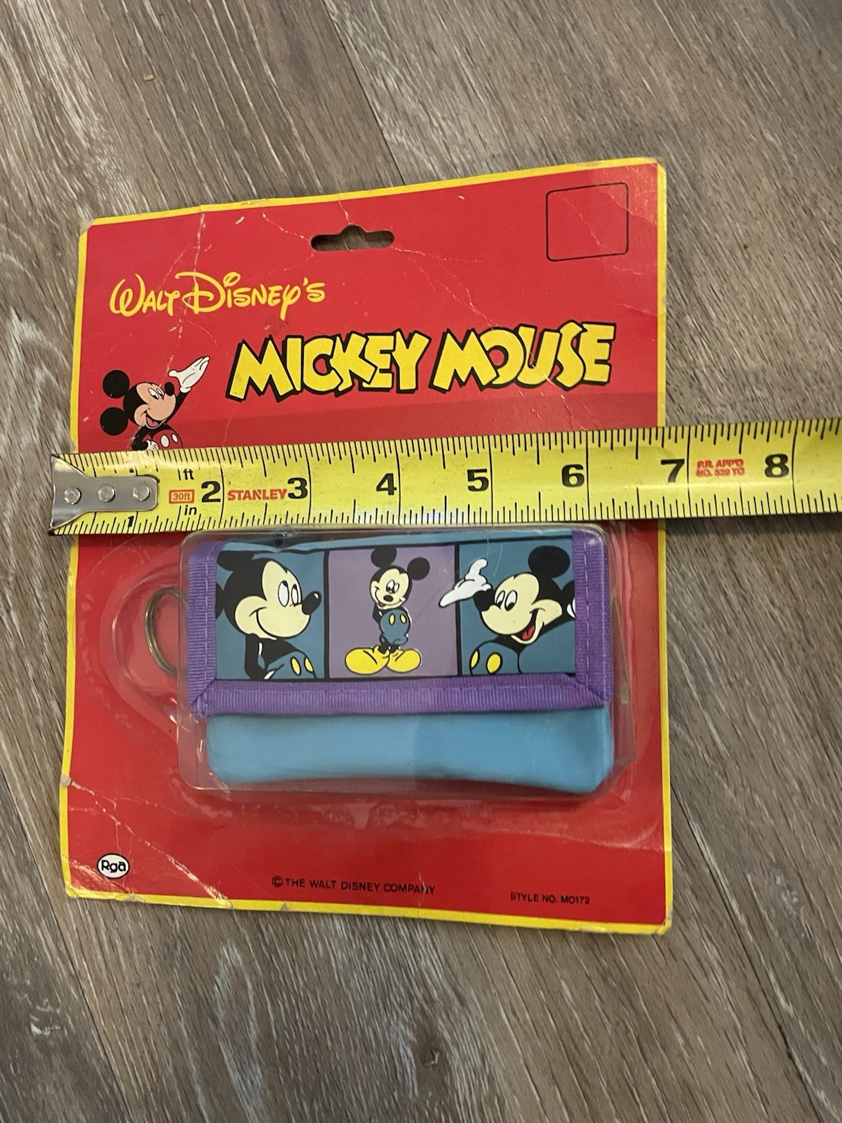 Vintage Rare Mickey Mouse Coin Purse With Key Ring New The Walt Disney Company