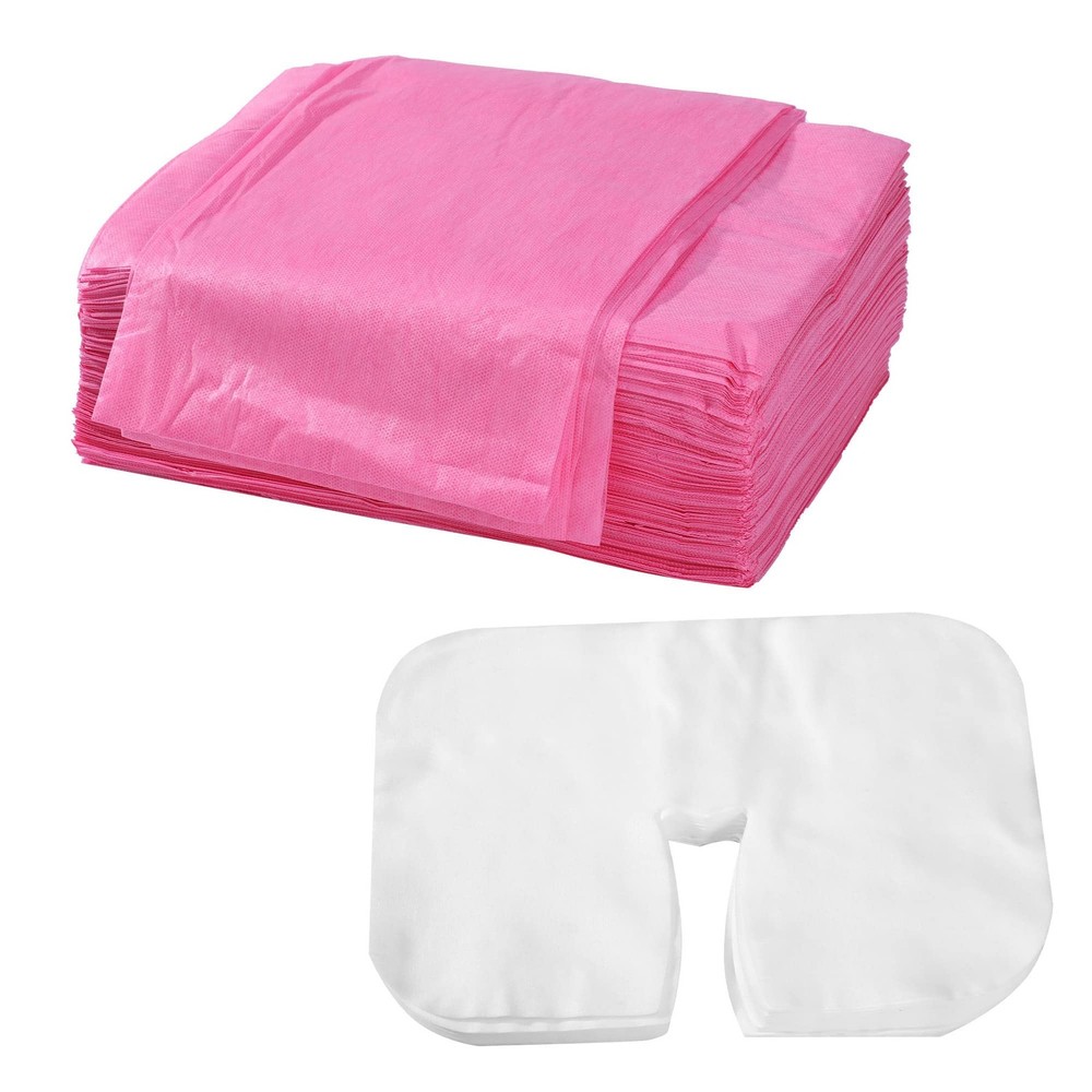 200 Pieces Disposable Non Woven Massage Table Sheets Set Include 100 Pieces 3...