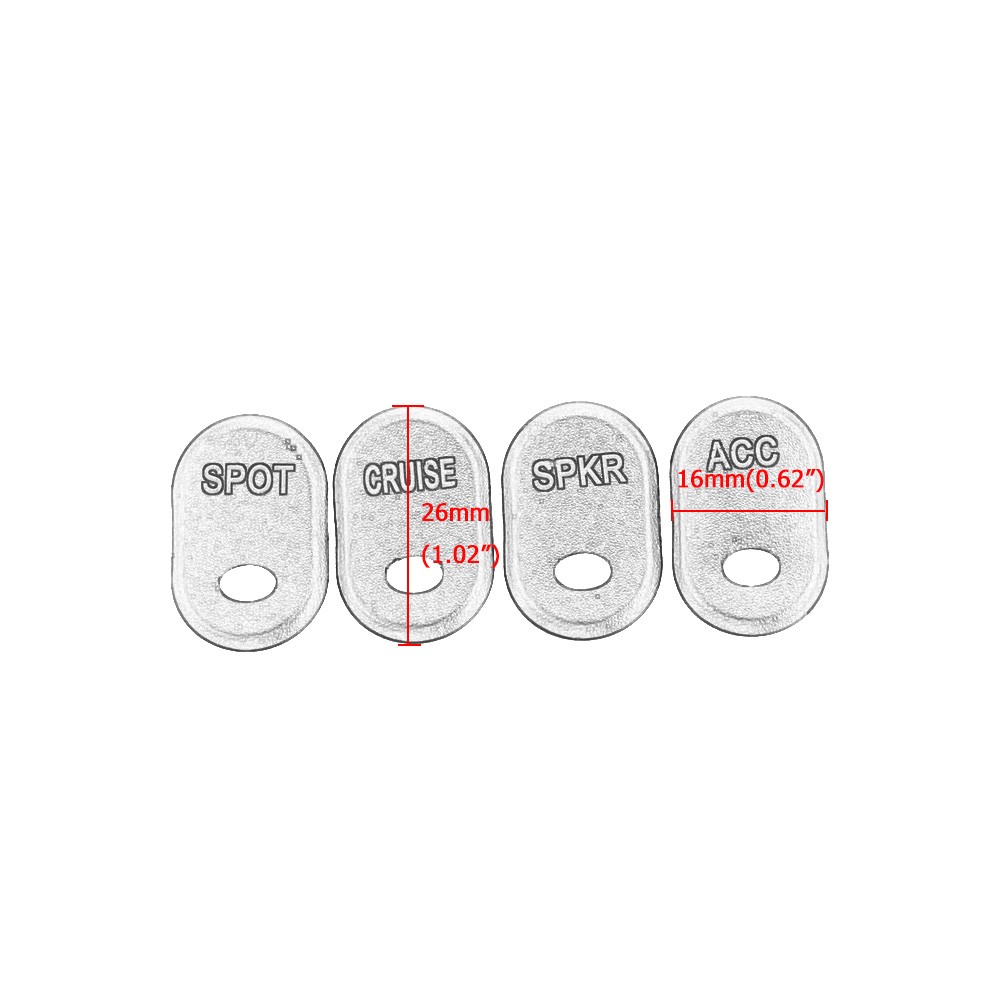 4pcs Silver Inner Fairing Switch Panel Dash Cap For Harley Touring Electra Glide