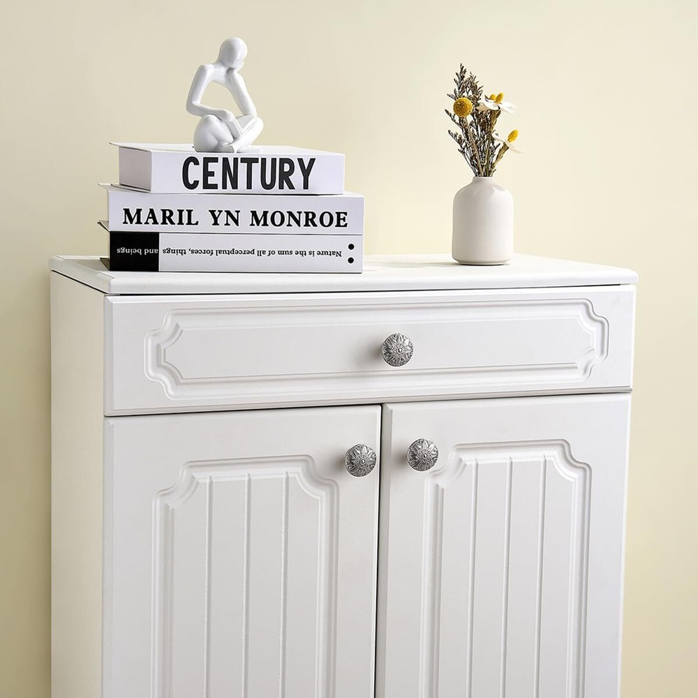 Round Cabinet Pulls- 20 Pack / 1.25 Inch32mm Brushed Nickel Drawer Knobs Mode...