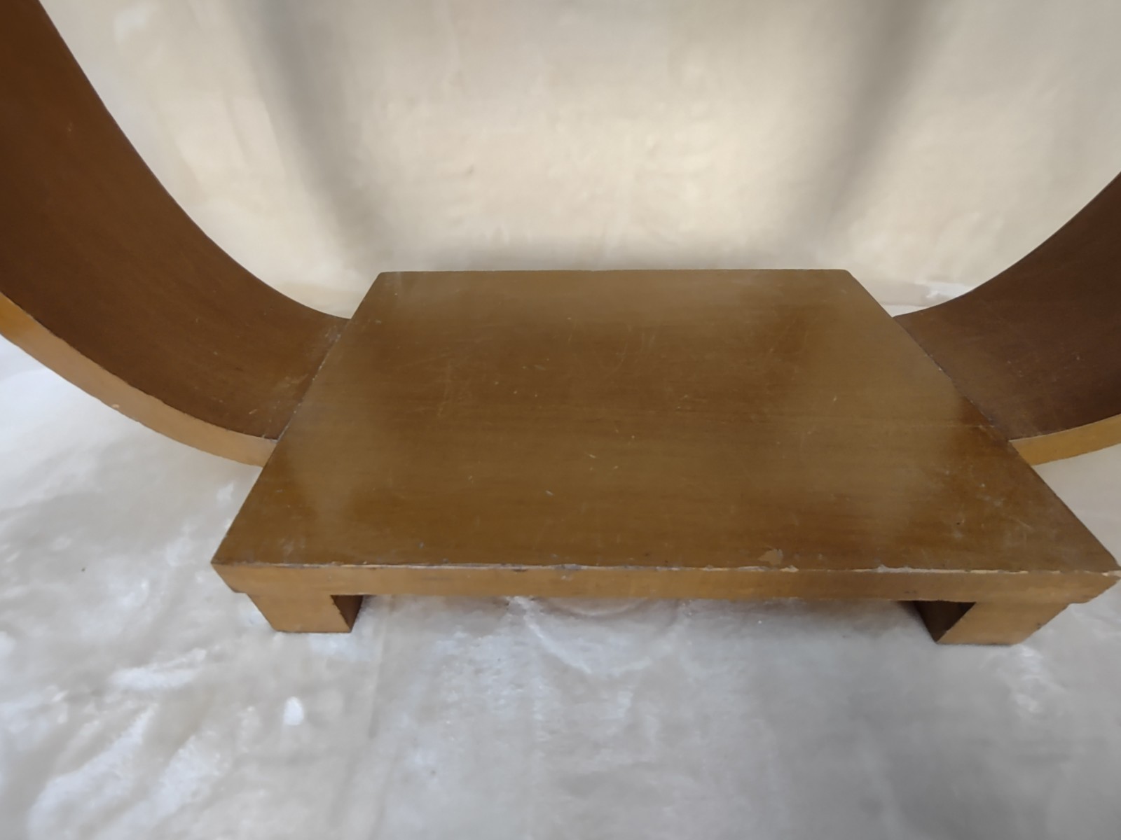 Gilbert Rohde Brown Saltman Style Art Deco Wood Table 1947? FOR RESTORATION