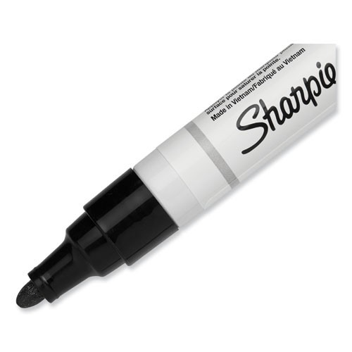Sharpie 35549 Permanent Paint Marker, Medium Bullet Tip, Black, 2/Pack