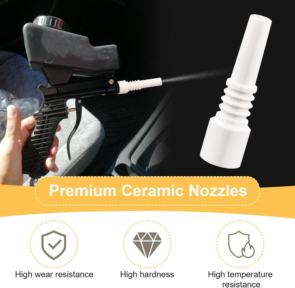 Sand Blaster Ceramic Nozzles Replacement Sandblasting Tips, 10Mm Nectar Collecto