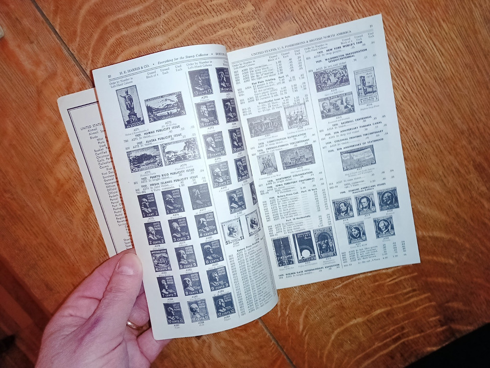 1961 H.E. Harris US Stamp Catalog First Edition Booklet