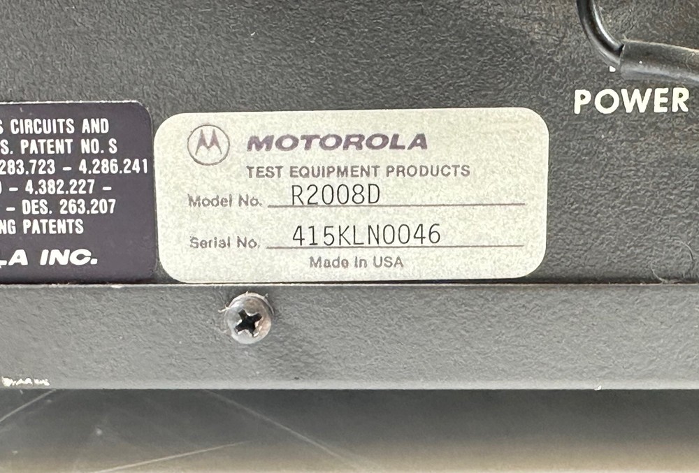 Motorola R2008D Communications System Analyzer