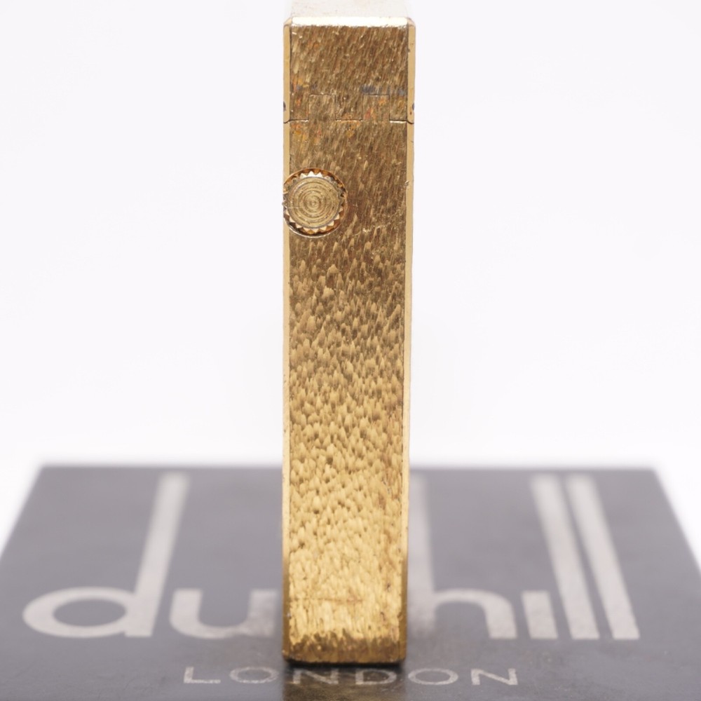 Dunhill Roller Gas Lighter Gold Sand Pattern-Ultrasonically cleaned_Working