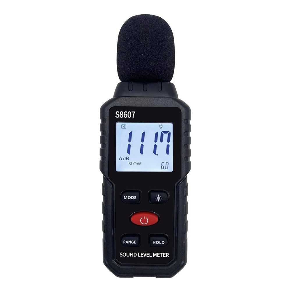 30-130dB Digital Noise Meter Decibel Reader with Over Under Range Indication