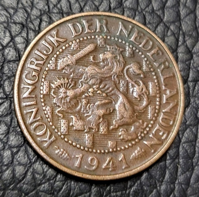 1941 Netherlands 1 Cent Coin