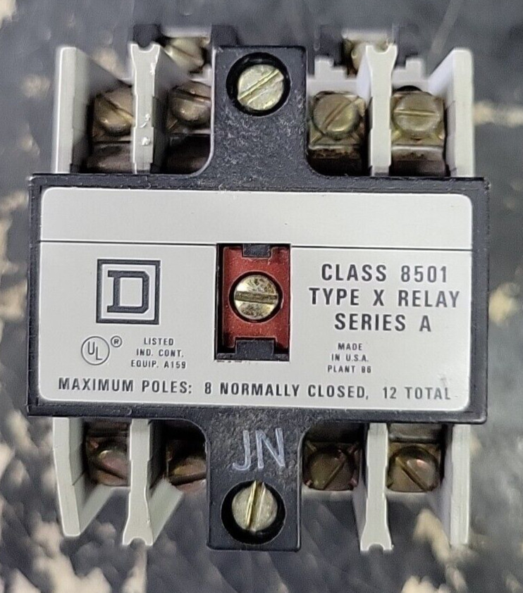 SQUARE D Square D Control Relay Class 8501 Type X0 20 Series A