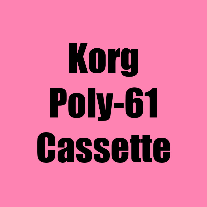 Korg Poly-61 Data Recovery Cassette