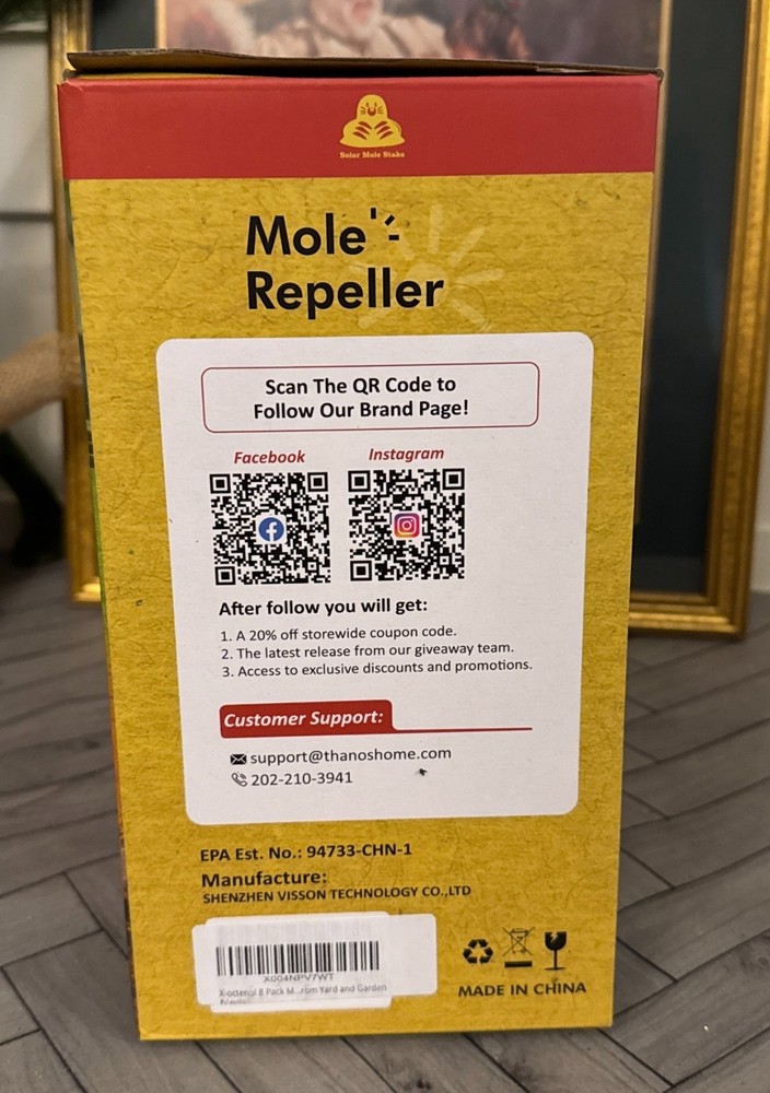 Solar-powered Mole Repellent Screw (8 Pack)