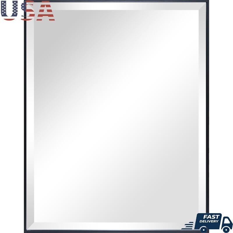 Beveled Modern Rectangular Wall Mirror Perfect Home Office Entryway Hallway New