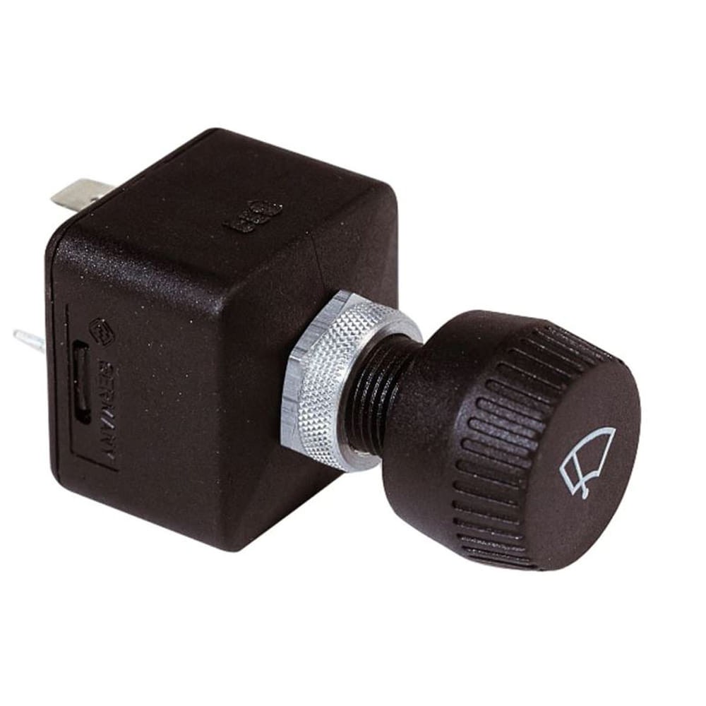 3 Position Black Black Knob Rotary Windshield Wiper Switch
