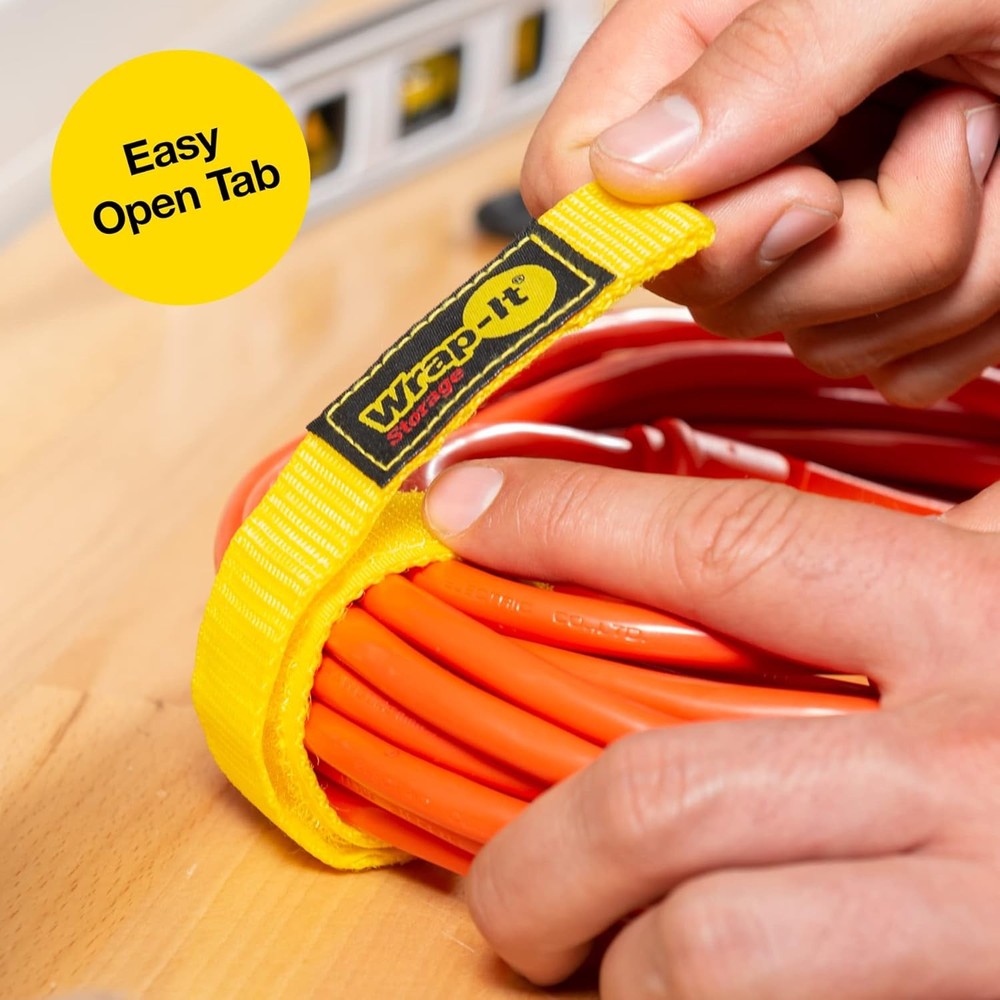 Quick-Straps by Wrap-It Storage - 12" (12 Pack) Yellow - 12 Pack),