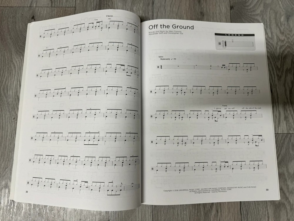 Drum Chart Hits Drum Book / Music Notation