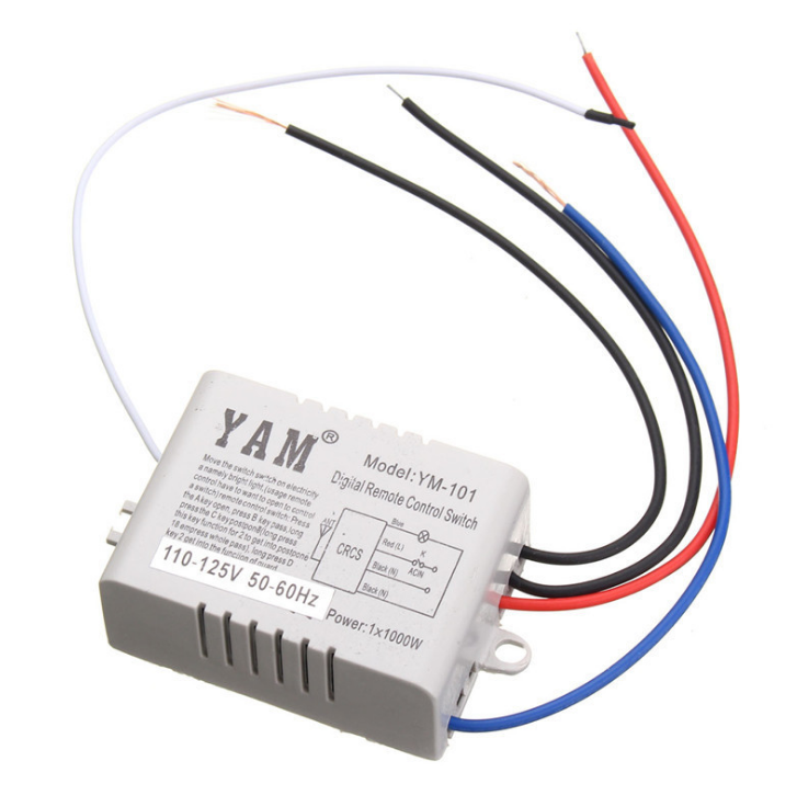 Light Digital Wireless Remote Control Switch Receiver Transmitter 110V YAM-101