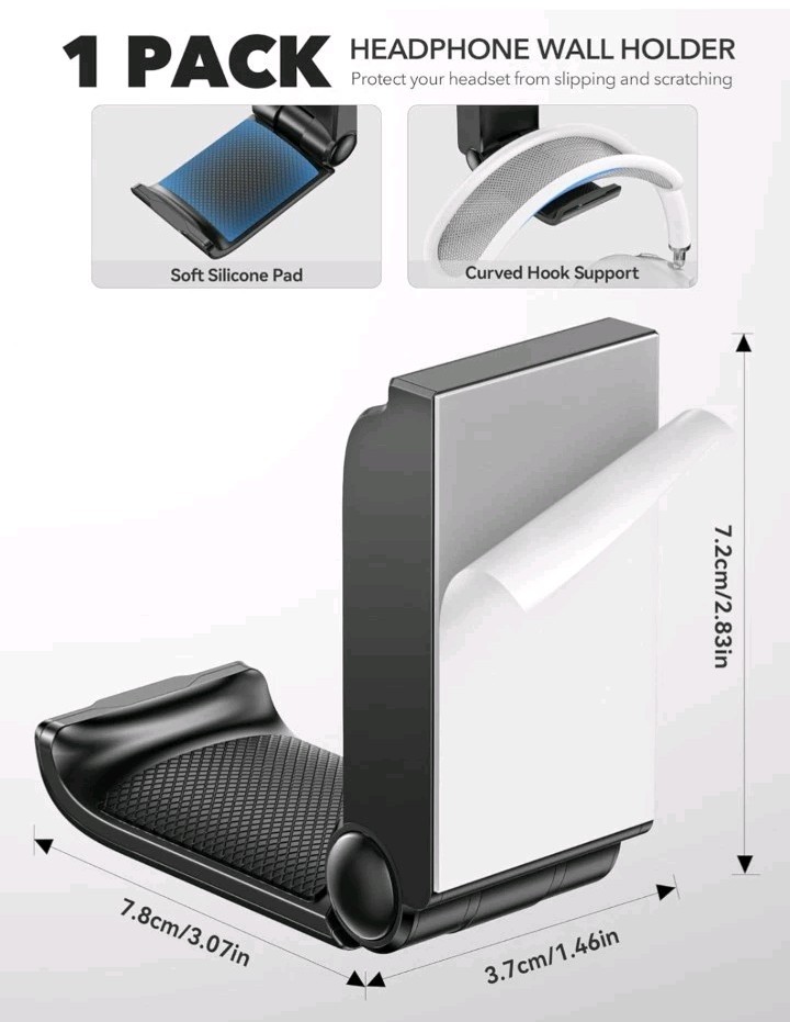 PlayStation 5 Wall Mount With Controller And Headphone Hanger