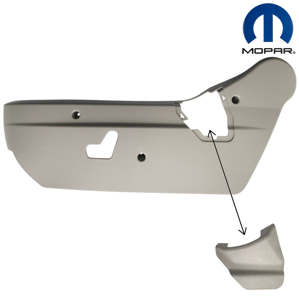 DRIVER LH SEAT TRACK TRIM for 2004-2009 DODGE DURANGO KHAKI MOPAR OEM 68004466AC