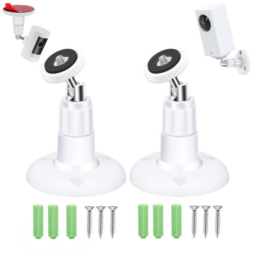 2pcs Universal Wall Mount Bracket for Security Camera with 1/4" Screw Connector